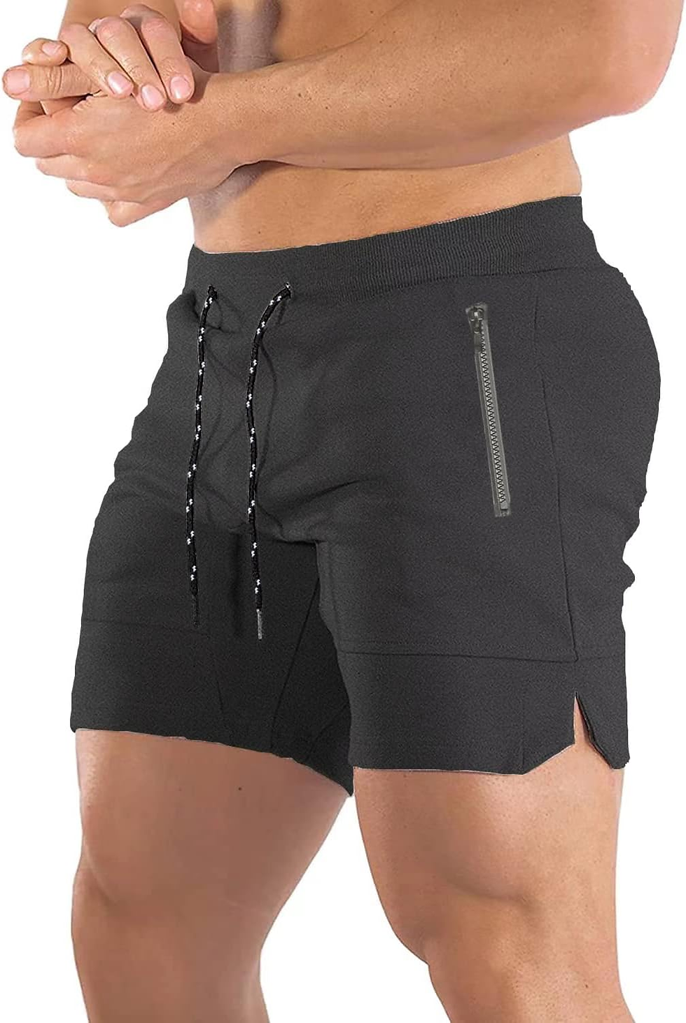 Men'S 5'' Gym Workout Shorts Fitted Running Athletic Shorts Training Bodybuildin