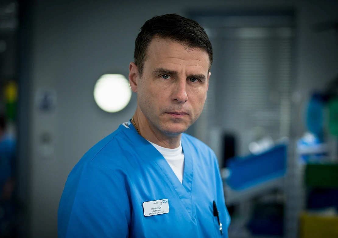 Jason Durr as David Hide in Casualty