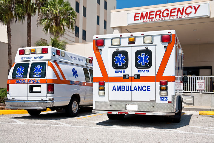 Emergency Ambulances Parked