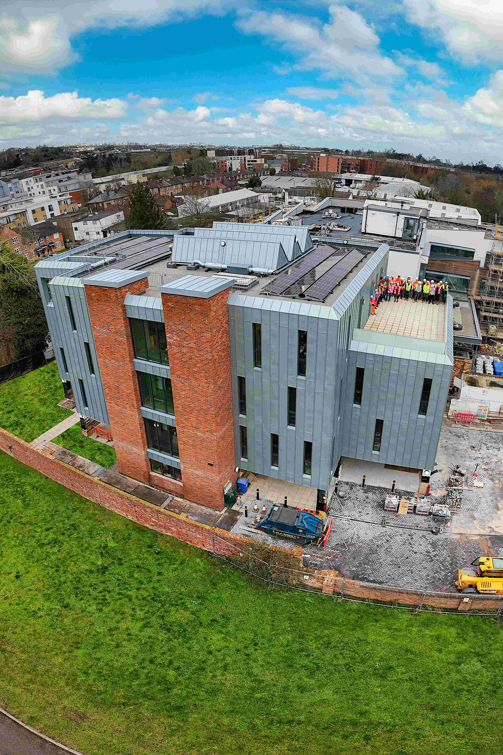 Ivett Design and Build project team during construction of Charters Yard commercial headquarters