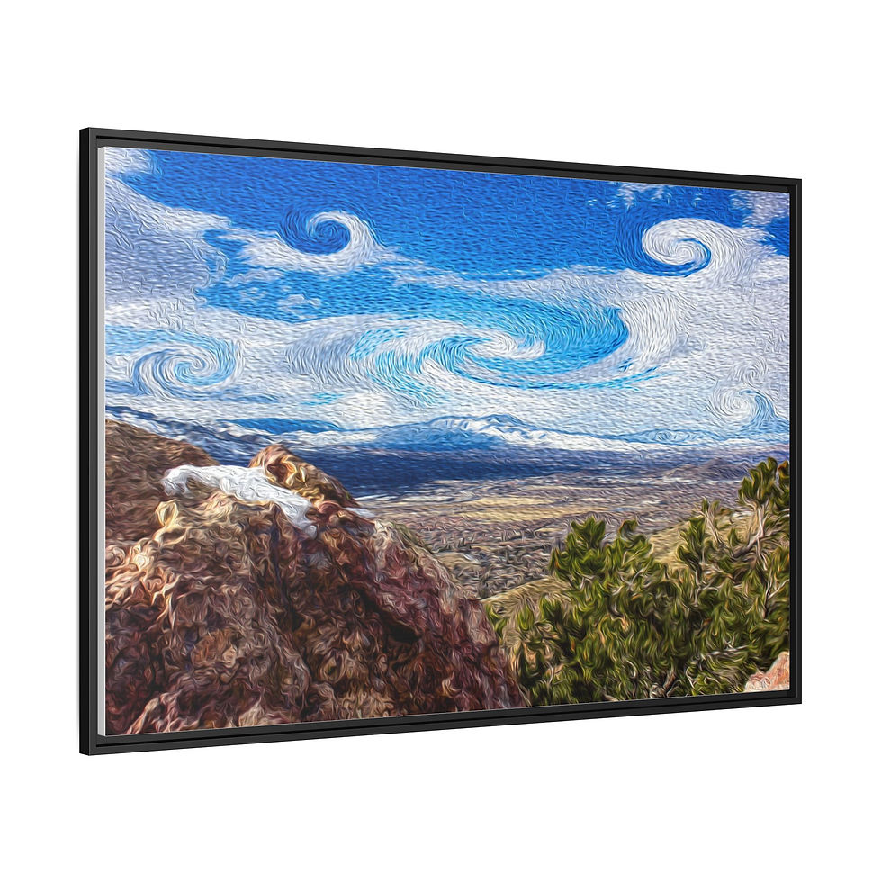 Thumbnail: Wide Sky Wandering Canvas, Framed (Multi-color)