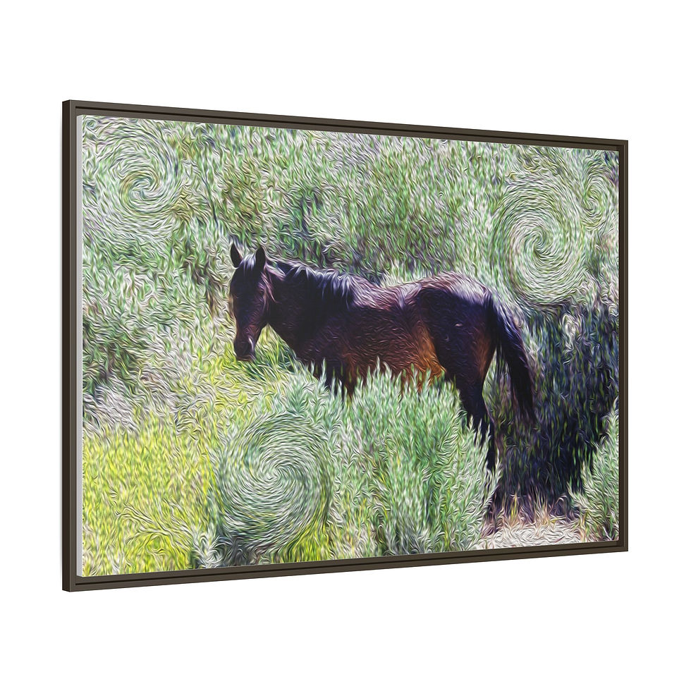 Thumbnail: Quiet Among the Wild Green Canvas, Framed (Multi-color)