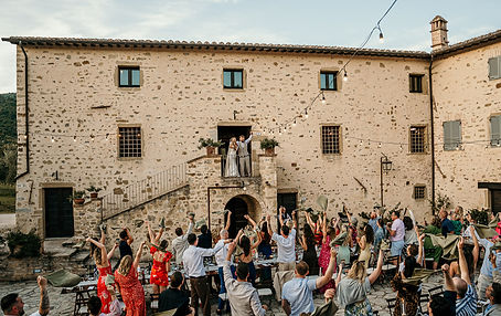 Wedding entrance in Borgo colognola in umbria