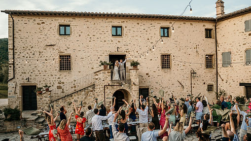 Wedding entrance in Borgo colognola in umbria