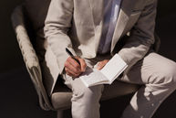 Groom getting ready in Corfu Greece destination wedding groom preparation John