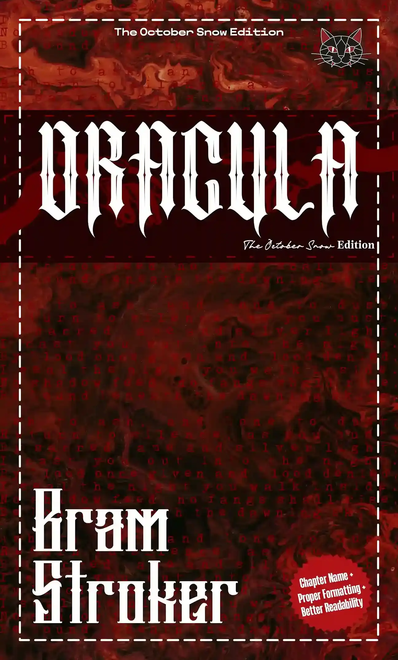 Dracula | Bram Stroker | Gothic horror | The October Snow Edition | Ebook