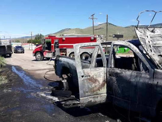 VFD, Sheriff respond to vehicle Fire in Drummond