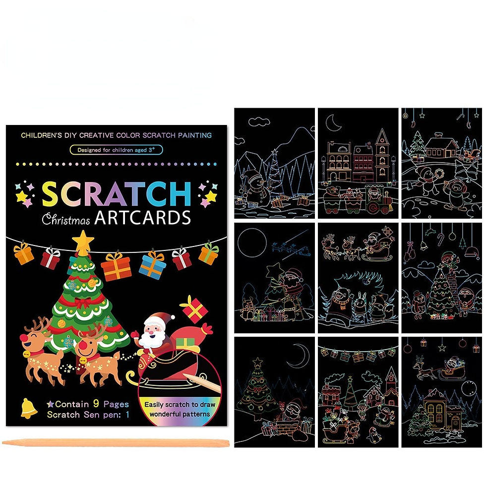 Thumbnail: Magic Rainbow Color Scratch Art Painting Paper Card Kit