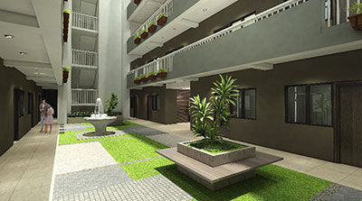 Lanscaped Atrium