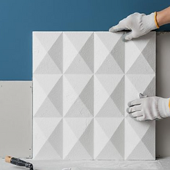 Instalação de Painel 3D (Gesso e Cimentício) - Trabalho Direto