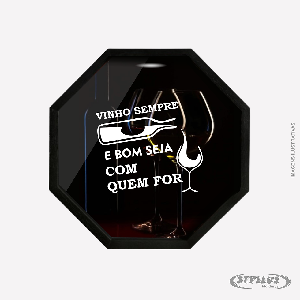 Porta Rolha/Tampa Oitavada em Madeira 40x40 Preto V607 - V3