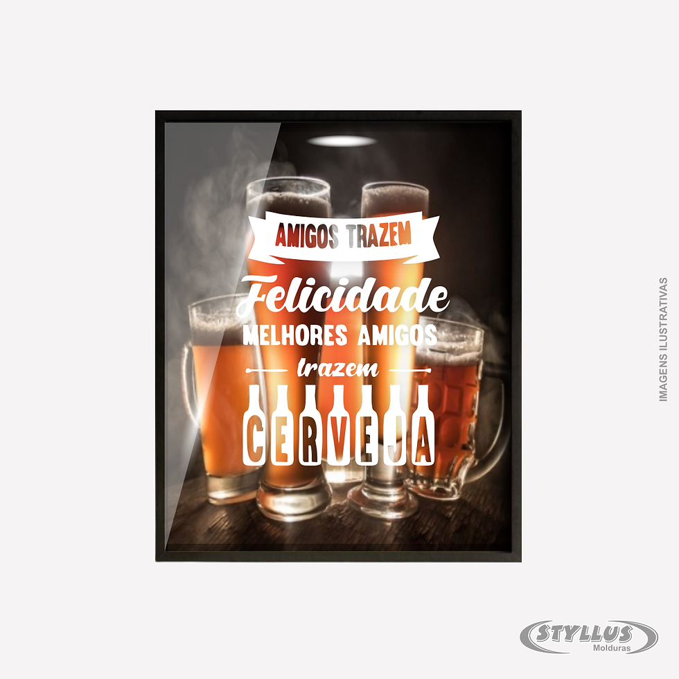 Porta Tampa/Rolha Madeira e Vidro 30x40 Preto C503 - C17