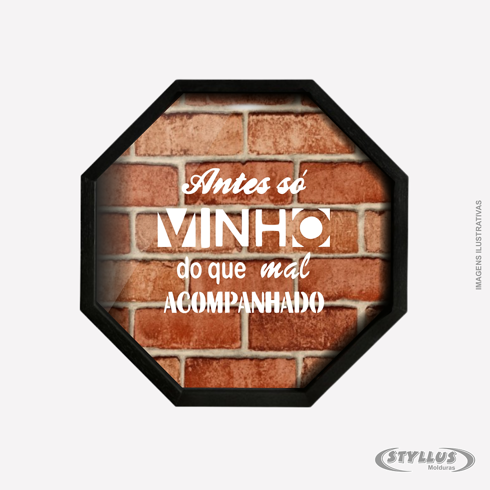 Porta Rolha/Tampa Oitavada em Madeira 40x40 Preto V604 - V4