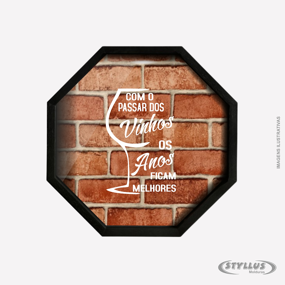 Porta Rolha/Tampa Oitavada em Madeira 40x40 Preto V604 - V5