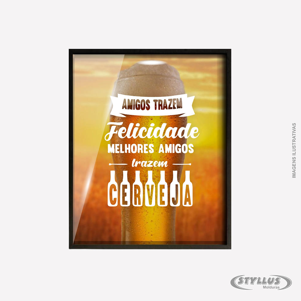 Porta Tampa/Rolha Madeira e Vidro 30x40 Preto C504 - C17