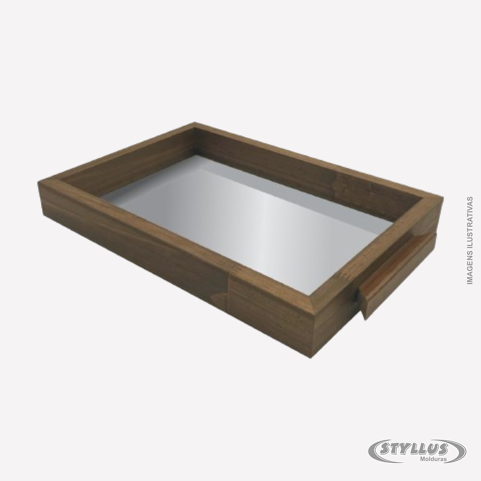 Bandeja Decorativa Espelhada 20x30cm - Com alça - E2320