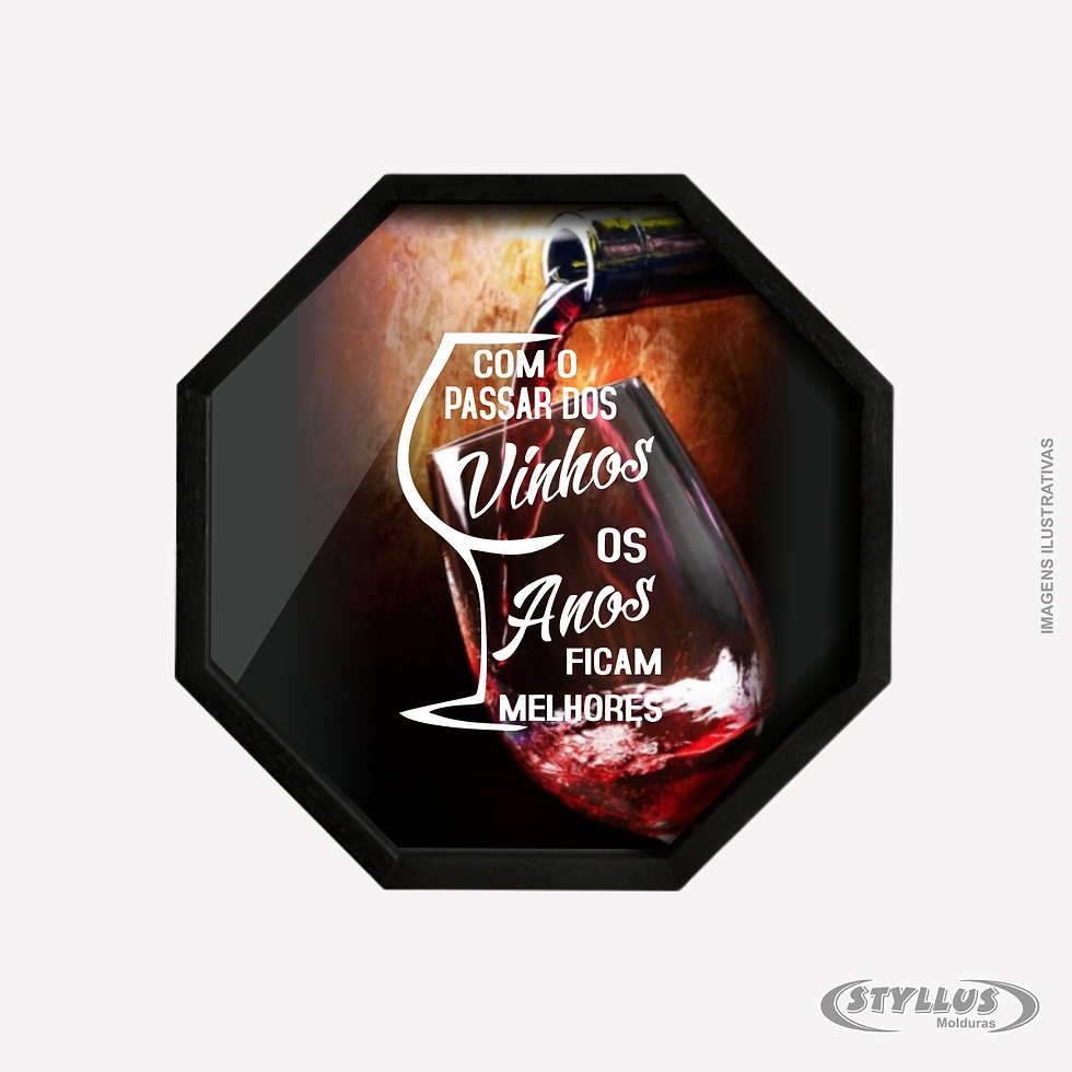 Porta Rolha/Tampa Oitavada em Madeira 40x40 Preto V603 - V5