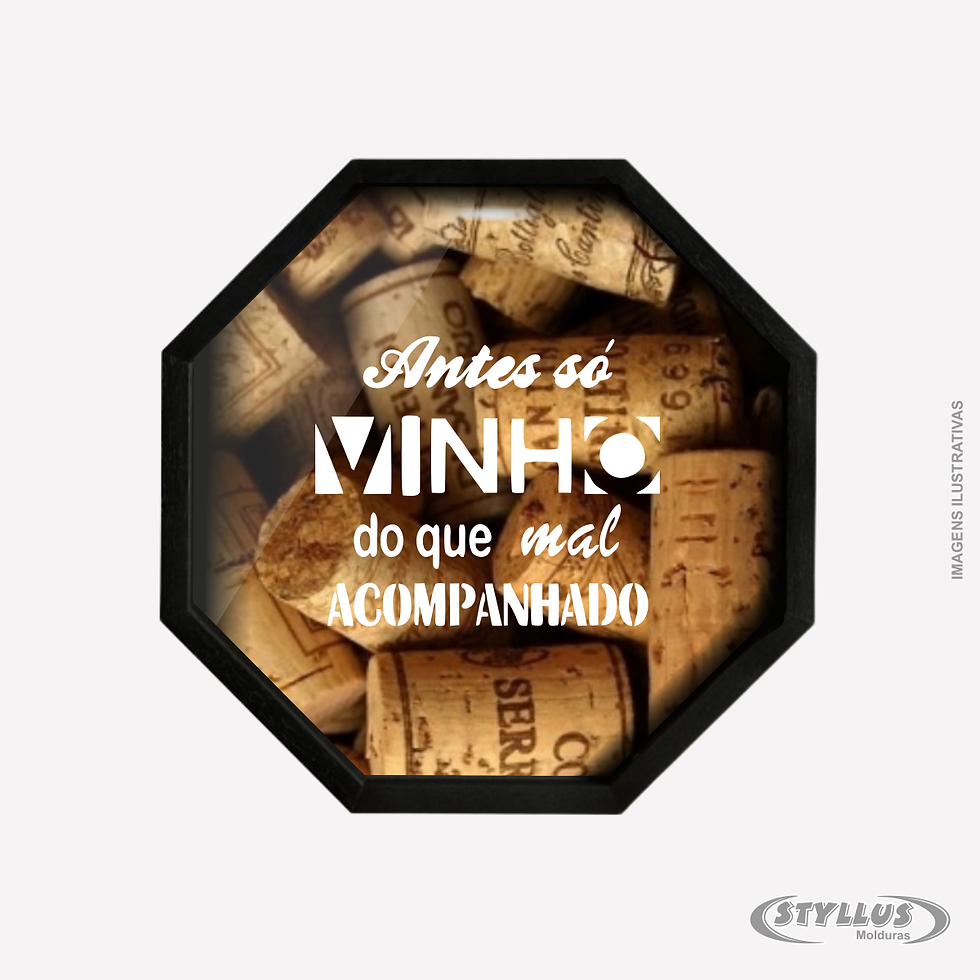 Porta Rolha/Tampa Oitavada em Madeira 40x40 Preto V606 - V4