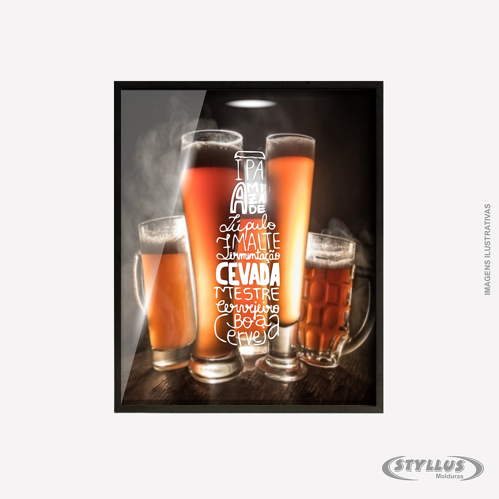 Porta Tampa/Rolha Madeira e Vidro 30x40 Preto C503 - C15