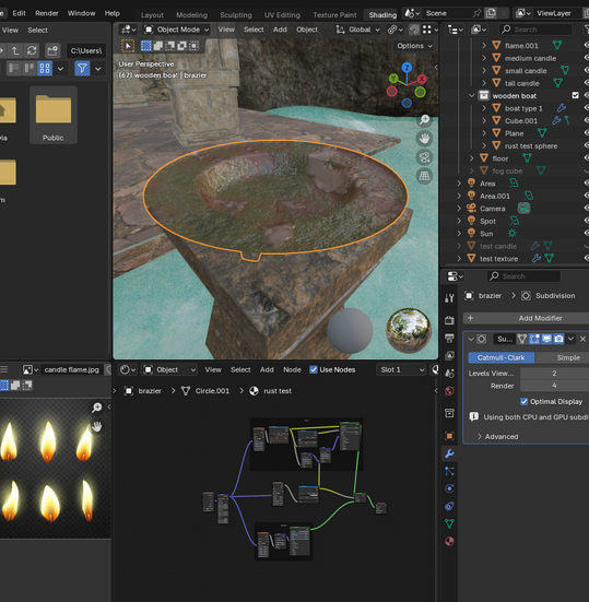 application of rust material