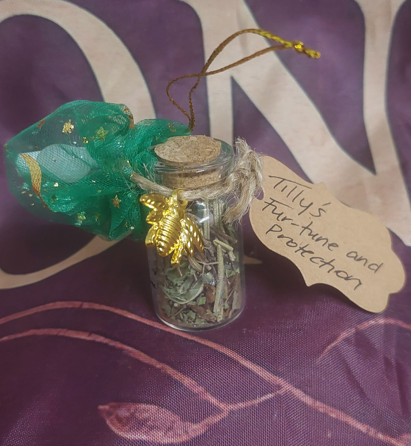 Pet protection spell jar charm for animal companions by Tilly’s Tonics