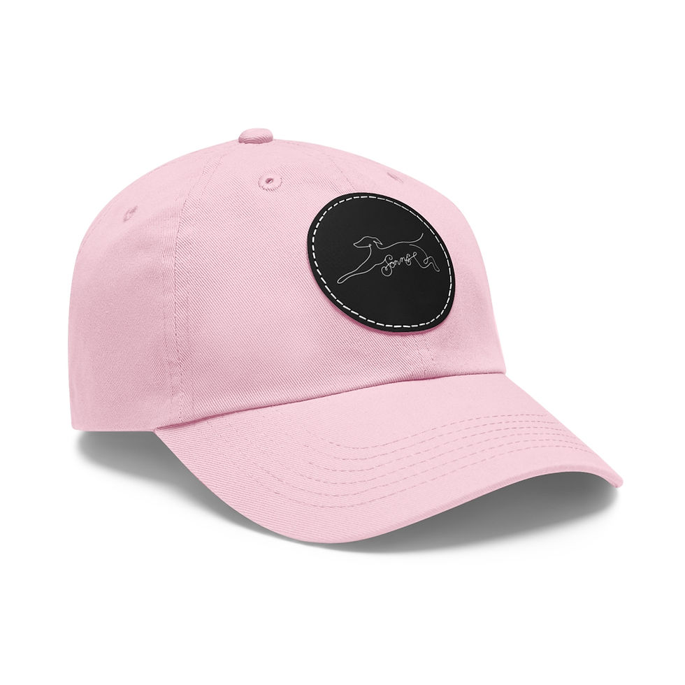 Thumbnail: Dad Hat with Leather Patch (Round)