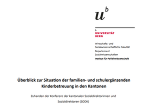 Bericht: Situation der familien- und schulergänzenden Kinderbetreuung in den Kantonen