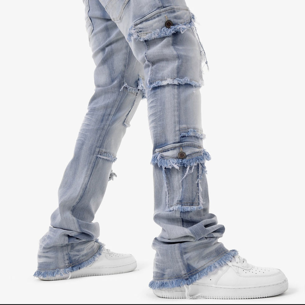 थंबनेल: Stacked Denim Pants 