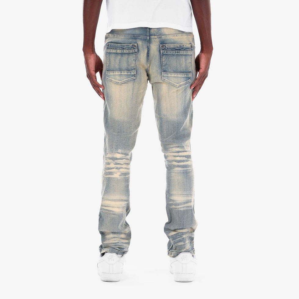 Miniature : Slim Straight Rip Repair Denim 