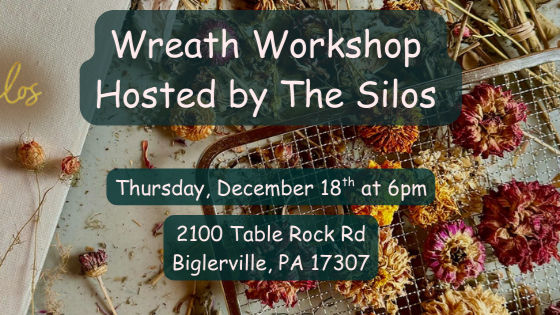 The Silos Studio’s Wreath Work Shop, Dec. 18th
