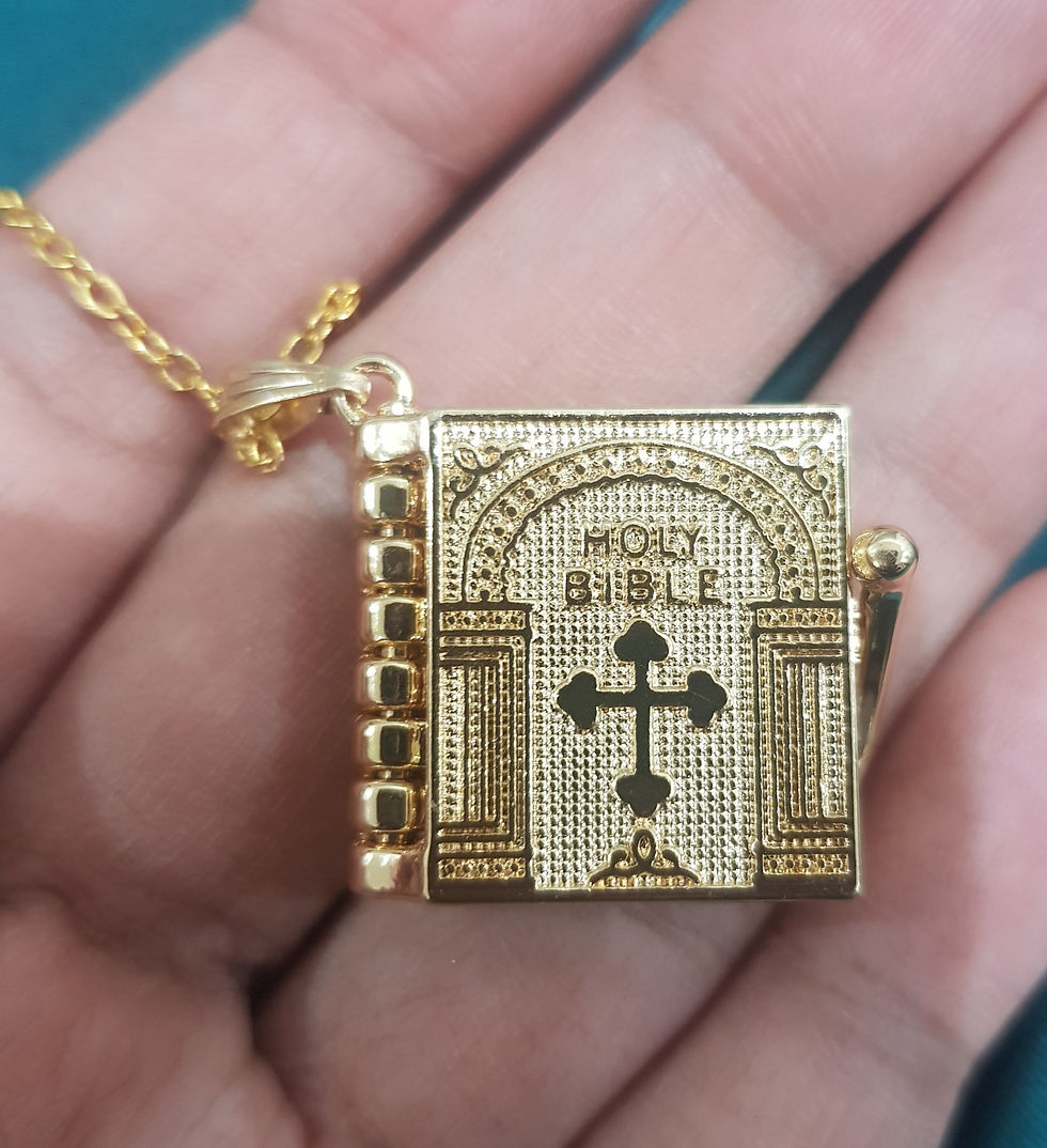 Thumbnail: Gold Plated Bible Necklace 