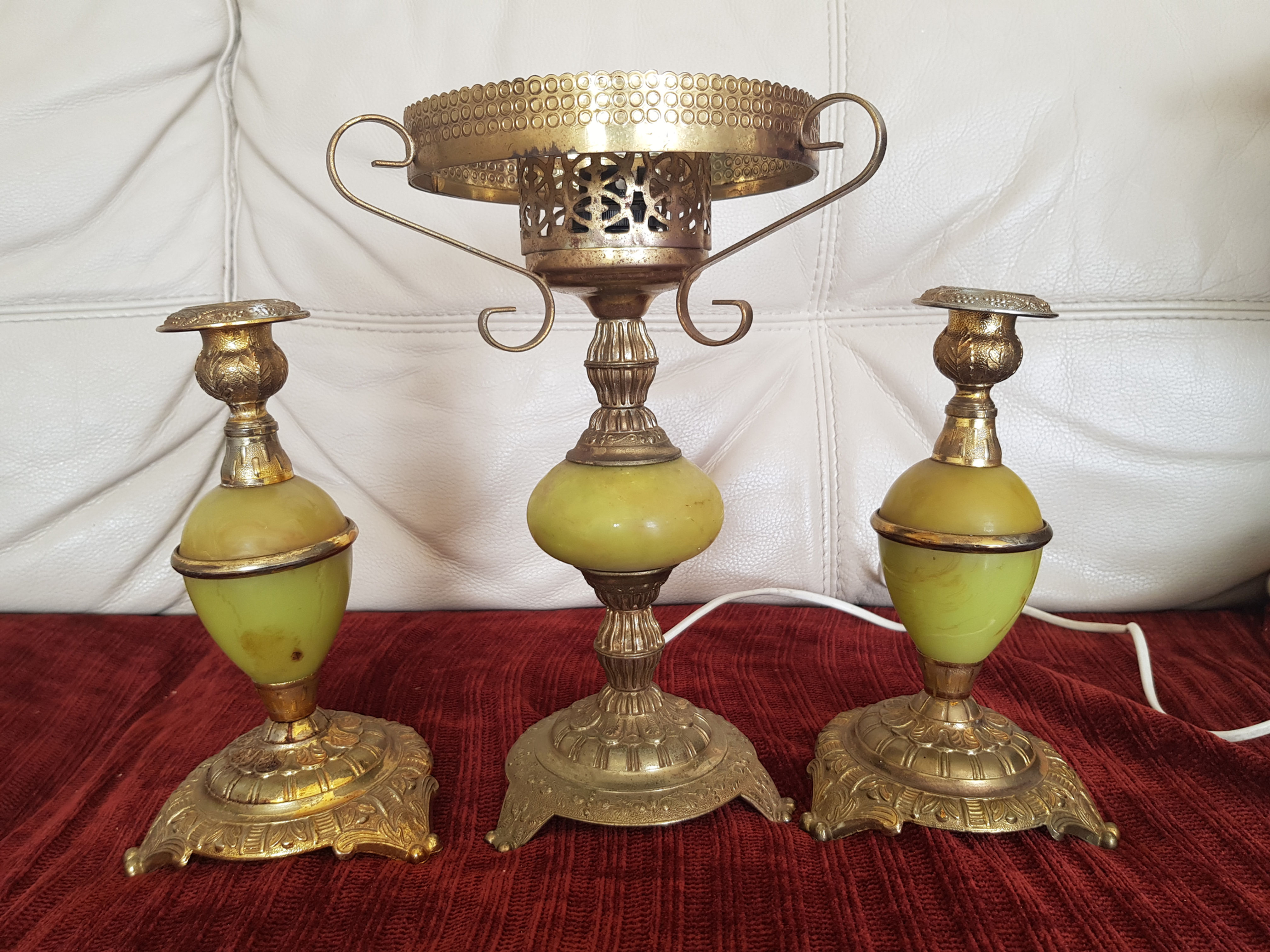 Vintage Lamp and Candle Holders