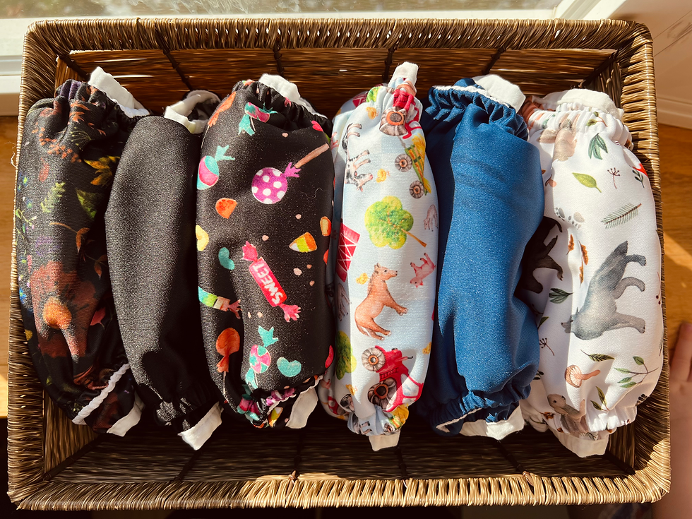 cloth diapers in a basket