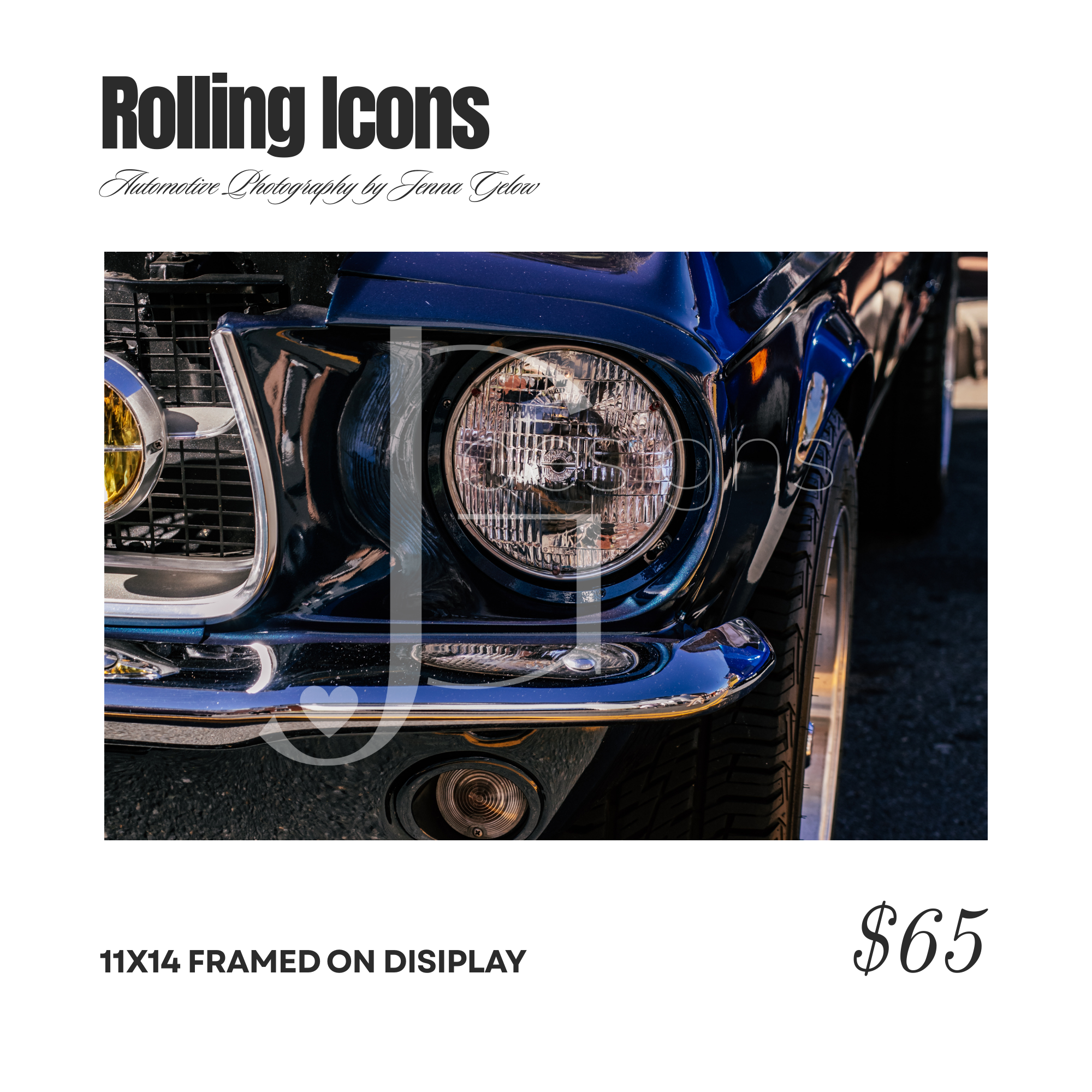 11x14 Framed Print - Mustang Reflections