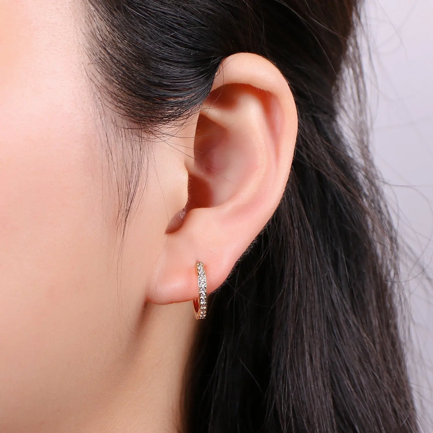 Thin Mini Huggie Hoop Earrings