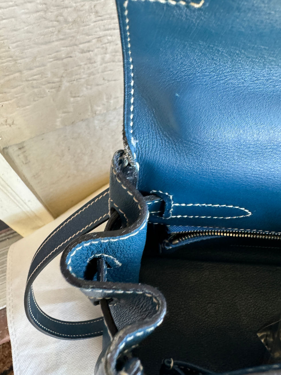 Thumbnail: Hermes Kelly 32 Limited Edition Bleu Thalassa