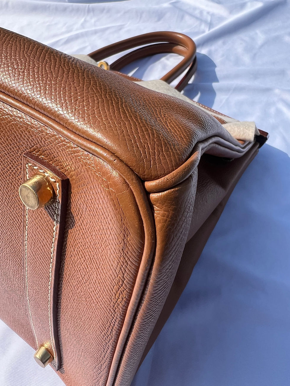 Thumbnail: Hermes Birkin 35 Gold on Gold Hardware Togo Leather 