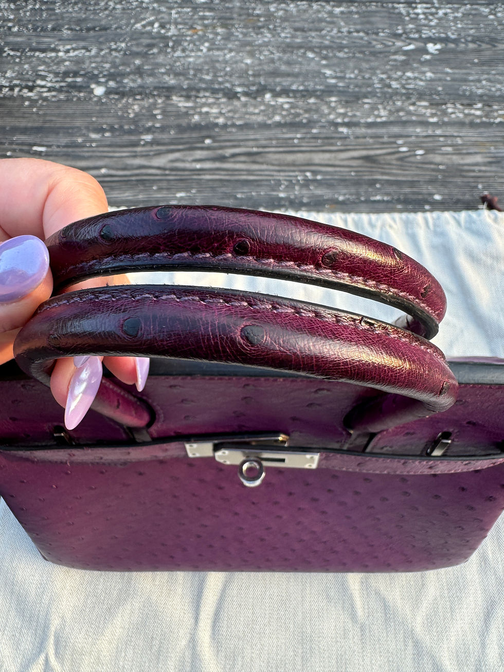 Thumbnail: HERMES BIRKIN 30 OSTRICH VIOLET PALLADIUM HARDWARE □M