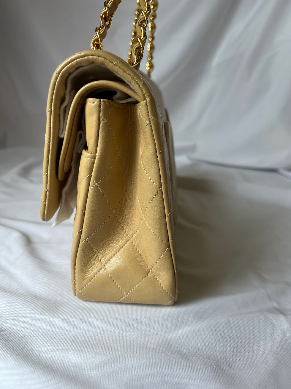 Thumbnail: 10. Preloved  Chanel Beige Double Flap