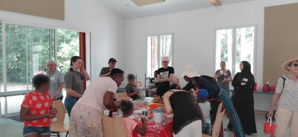 atleir coquillage avec les enfants des familles de l'accueil d'Abord