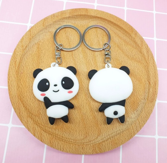 Thumbnail: Panda Keyring Keychain Purse Charm Key Fob