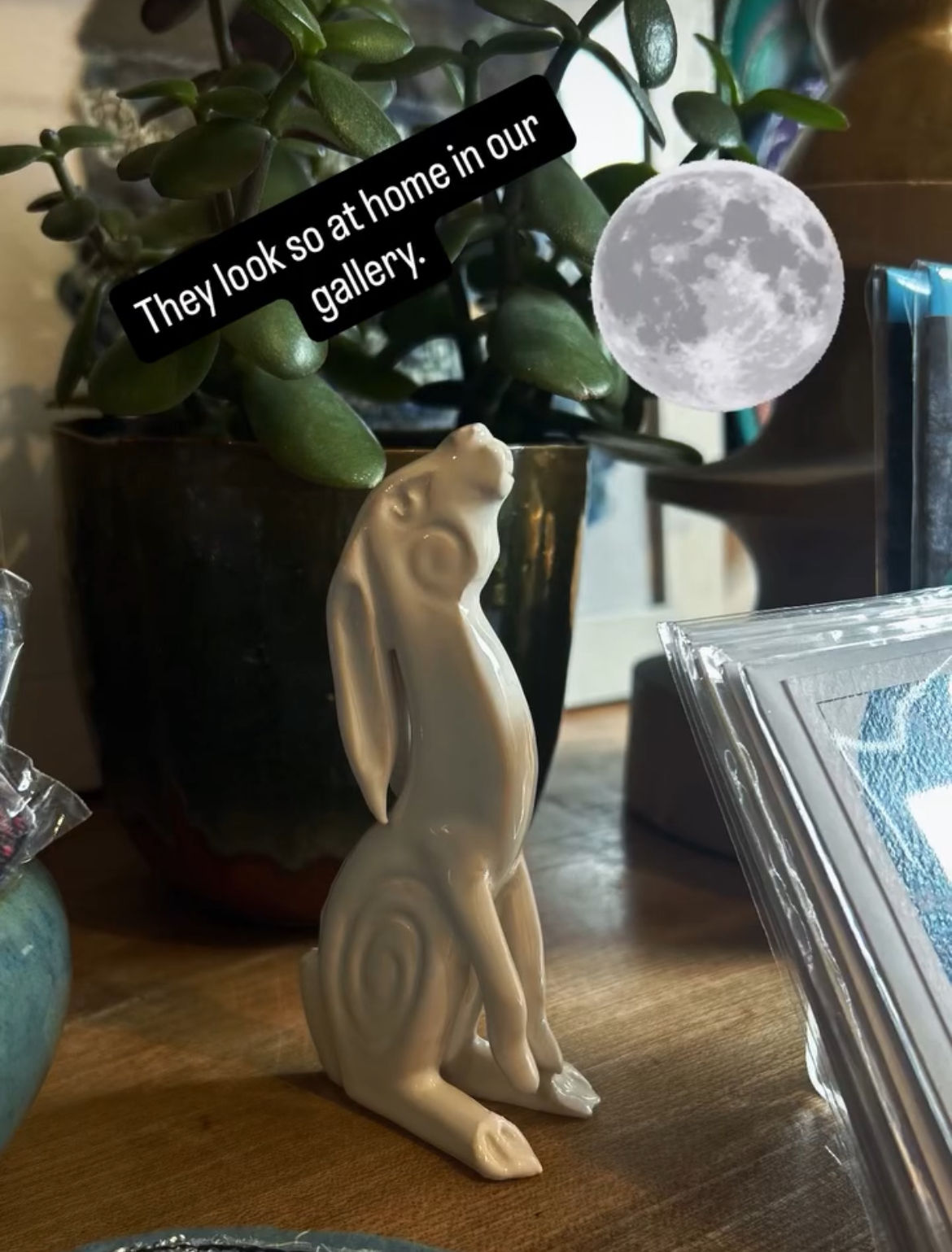 Ceramic Moon Gazing Hare
