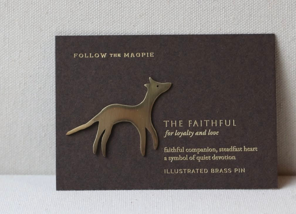 Follow The Magpie Brass Pins