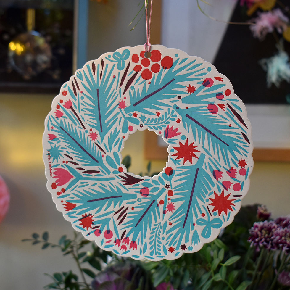 Printed Peanut Winter Wreath