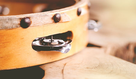 Wooden Tambourine Closeup