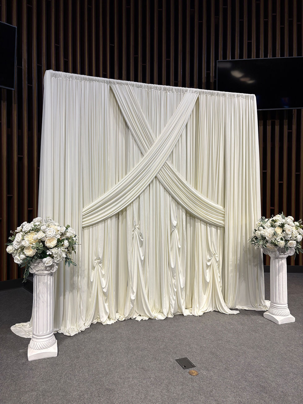 Thumbnail: Draping+ Pedestal +Aisle Floral Package