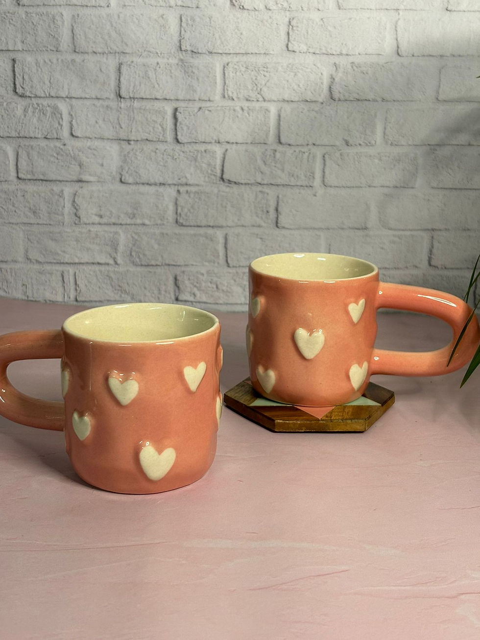 Thumbnail: Pink 3d Hearts Coffee Mug