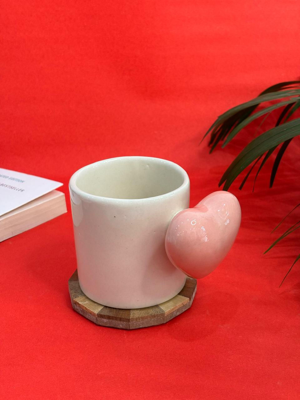 Thumbnail: 3D Pink Heart Handle Coffee Mug