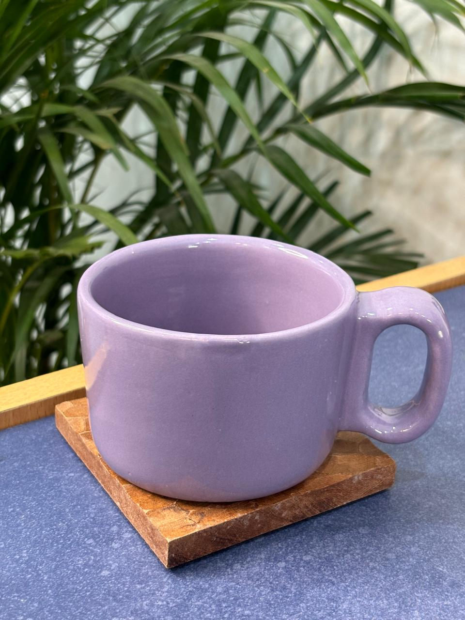 Thumbnail: Purple Cloud Coffee Mug with Saucer