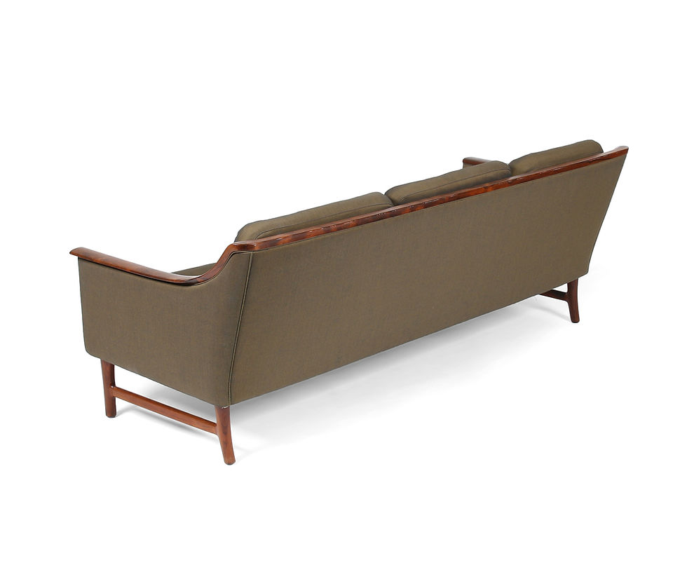 Thumbnail: Vintage Scandinavian Modern Rosewood Sofa in Original Upholstery. Free Shipping
